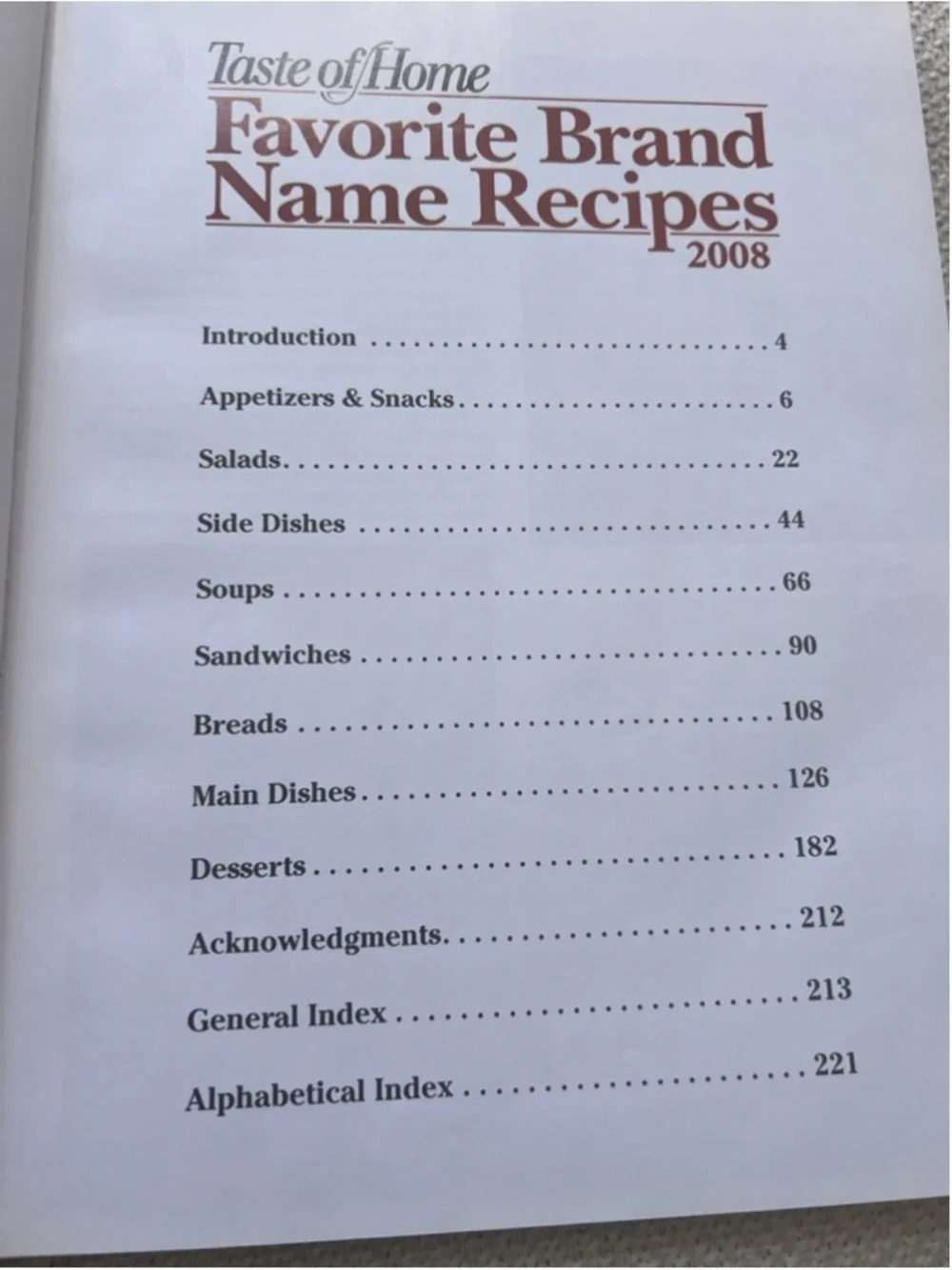Taste of Home Favorite Brand Name Recipes 2008 Cookbook